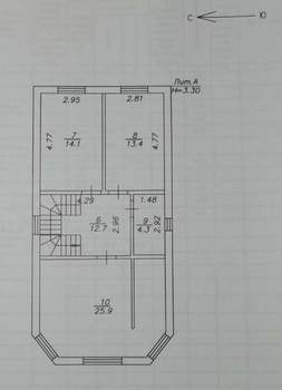 Дом 140м², 2-этажный, участок 3 сот.  