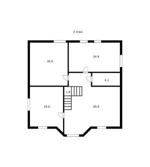 Дом 187м², 2-этажный, участок 6 сот.  