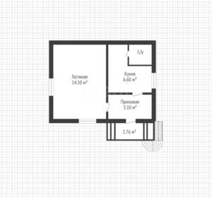 Дом 64м&sup2;, 2-этажный, участок 4 сот.  