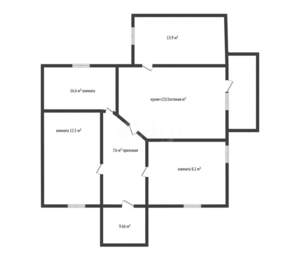 Дом 82м&sup2;, 1-этажный, участок 5 сот.  