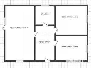Дом 49м², 2-этажный, участок 2 сот.  