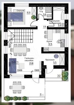 Дом 164м², 2-этажный, участок 4 сот.  