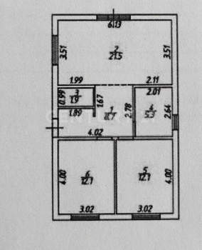 Дом 65м², 1-этажный, участок 4 сот.  