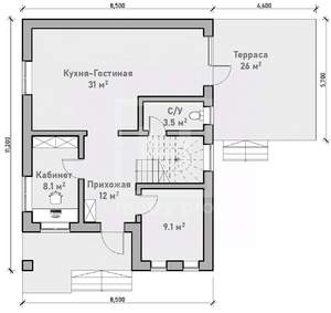 Дом 151м², 2-этажный, участок 5 сот.  