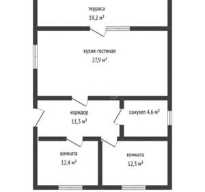 Дом 70м², 1-этажный, участок 3 сот.  