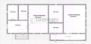 Дом 66м&sup2;, 1-этажный, участок 24 сот.  