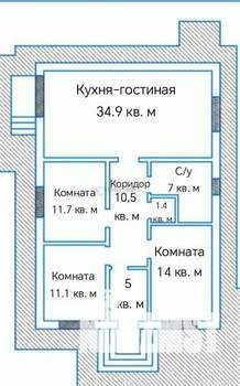 Дом 96м², 1-этажный, участок 4 сот.  
