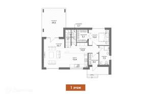 Дом 157м&sup2;, 2-этажный, участок 8 сот.  