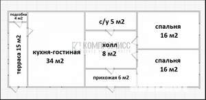 Дом 86м², 1-этажный, участок 3 сот.  