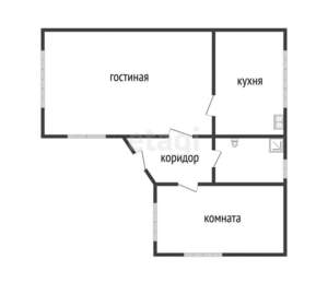 Дом 57м², 1-этажный, участок 3 сот.  