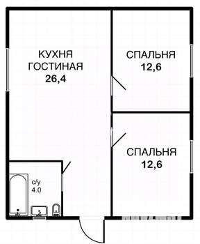 Дача 62м², 1-этажный, участок 4 сот.  