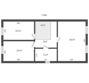 Дом 160м², 2-этажный, участок 4 сот.  