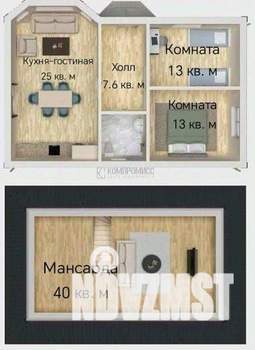 Дом 105м², 1-этажный, участок 3 сот.  
