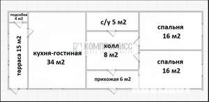 Дом 86м&sup2;, 1-этажный, участок 3 сот.  