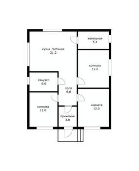 Дом 85м&sup2;, 2-этажный, участок 4 сот.  