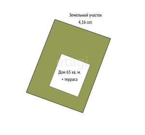Дом 65м², 1-этажный, участок 4 сот.  