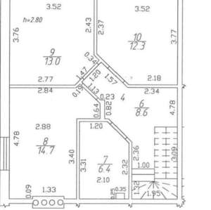 Дом 128м², 2-этажный, участок 2 сот.  