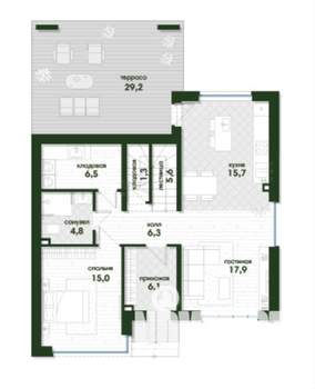 Дом 178м&sup2;, 2-этажный, участок 6 сот.  