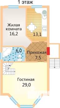 Коттедж 143м², 2-этажный, участок 4 сот.  