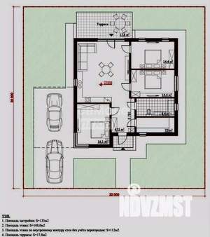 Дом 115м², 1-этажный, участок 4 сот.  