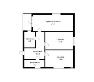 Дом 95м², 1-этажный, участок 4 сот.  