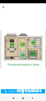Коттедж 100м², 2-этажный, участок 3 сот.  