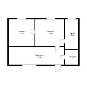 Дом 35м&sup2;, 1-этажный, участок 1 сот.  