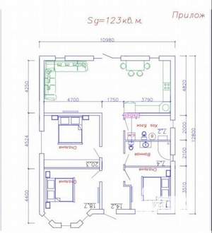 Дом 123м², 1-этажный, участок 4 сот.  