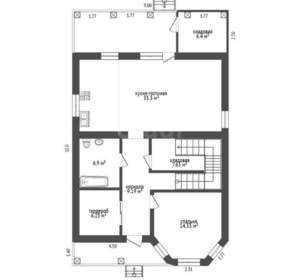 Дом 207м², 2-этажный, участок 6 сот.  