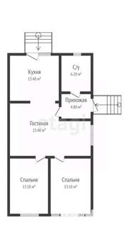 Дом 74м&sup2;, 1-этажный, участок 3 сот.  