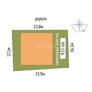 Дача 200м², 2-этажный, участок 4 сот.  