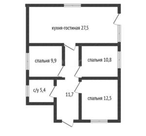 Дом 110м², 2-этажный, участок 3 сот.  