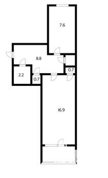 1-к квартира, на длительный срок, 38м2, 1/5 этаж