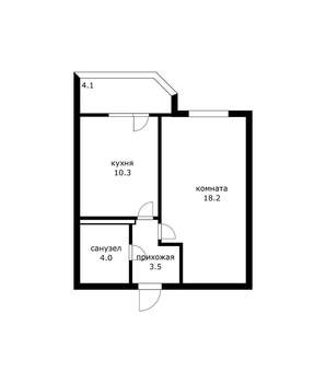 1-к квартира, на длительный срок, 35м2, 5/16 этаж