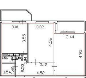 2-к квартира, на длительный срок, 53м2, 11/16 этаж