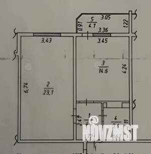 1-к квартира, на длительный срок, 50м2, 6/17 этаж