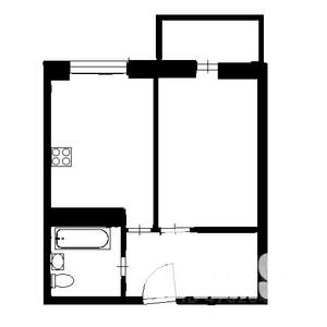 1-к квартира, на длительный срок, 38м2, 15/25 этаж