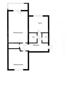 2-к квартира, на длительный срок, 51м2, 2/9 этаж