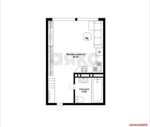 Студия квартира, на длительный срок, 23м2, 19/24 этаж