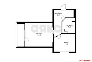 1-к квартира, на длительный срок, 48м2, 9/15 этаж