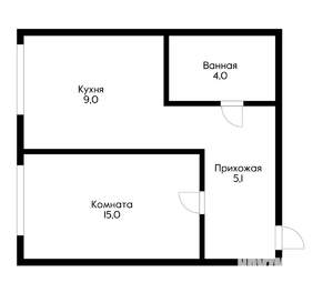 1-к квартира, на длительный срок, 33м2, 6/6 этаж