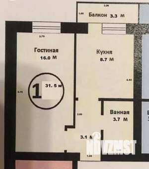 1-к квартира, на длительный срок, 32м2, 4/6 этаж