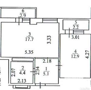 2-к квартира, на длительный срок, 40м2, 7/12 этаж