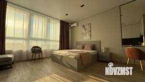 Студия квартира, посуточно, 35м2, 20/25 этаж