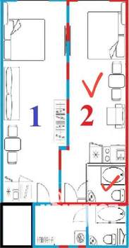 Студия квартира, посуточно, 17м2, 2/26 этаж