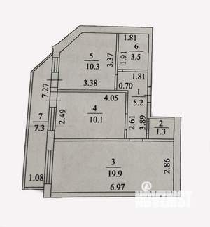 2-к квартира, на длительный срок, 50м2, 4/6 этаж