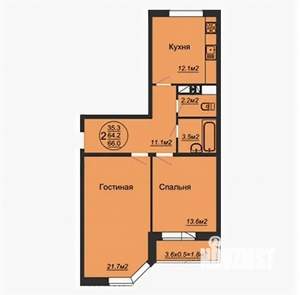 2-к квартира, на длительный срок, 65м2, 14/16 этаж