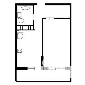 1-к квартира, на длительный срок, 42м2, 14/23 этаж