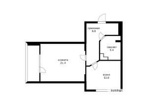 1-к квартира, на длительный срок, 48м2, 9/15 этаж