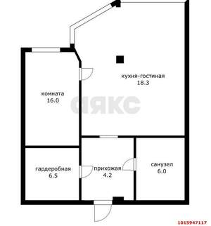 1-к квартира, на длительный срок, 51м2, 5/8 этаж